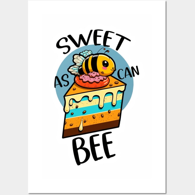 Sweet As Can Bee Wall Art by nonbeenarydesigns